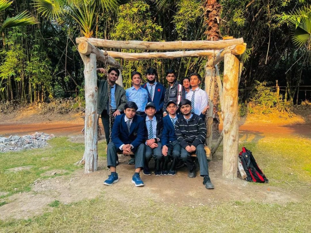 EGS students on a school trip outdoors